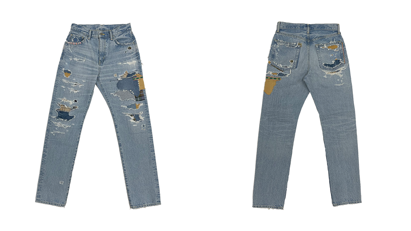 パッチワーク　デニムパンツ（WOMENS）