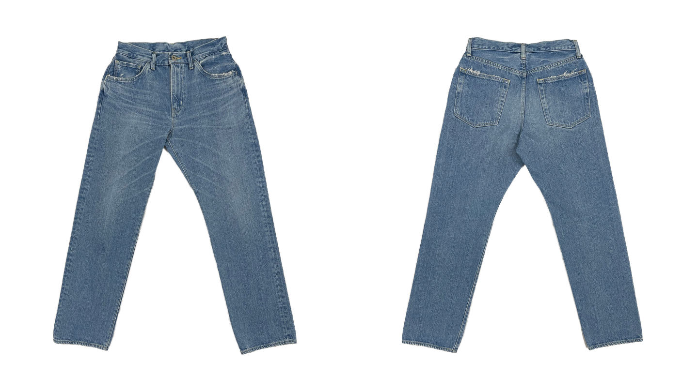 オーガニックコットン　ライトブルーデニムパンツ（WOMENS）