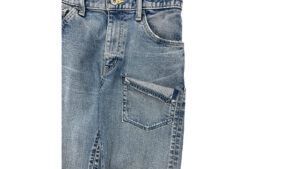 リメイク　デニム　ロングスカート（WOMENS）　ディテールカット１　株式会社DOORS（ドアーズ）