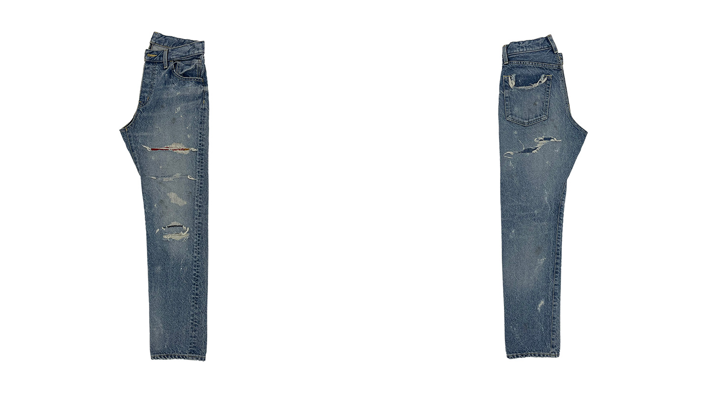 Repair & Ripped-processing Denim Pants (WOMENS)