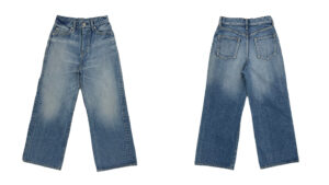ビンテージ加工　バギーデニムパンツ Whisker Baggy Denim Pants (WOMENS)　１　株式会社DOORS（ドアーズ）